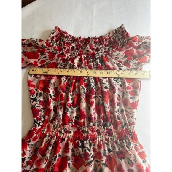 Misa Los Angeles Womens Darla Off-Shoulder Floral Mini Dress Viscose Size Large - Picture 13 of 16